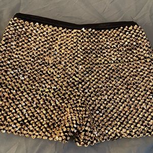 Stretchy sequin shorts